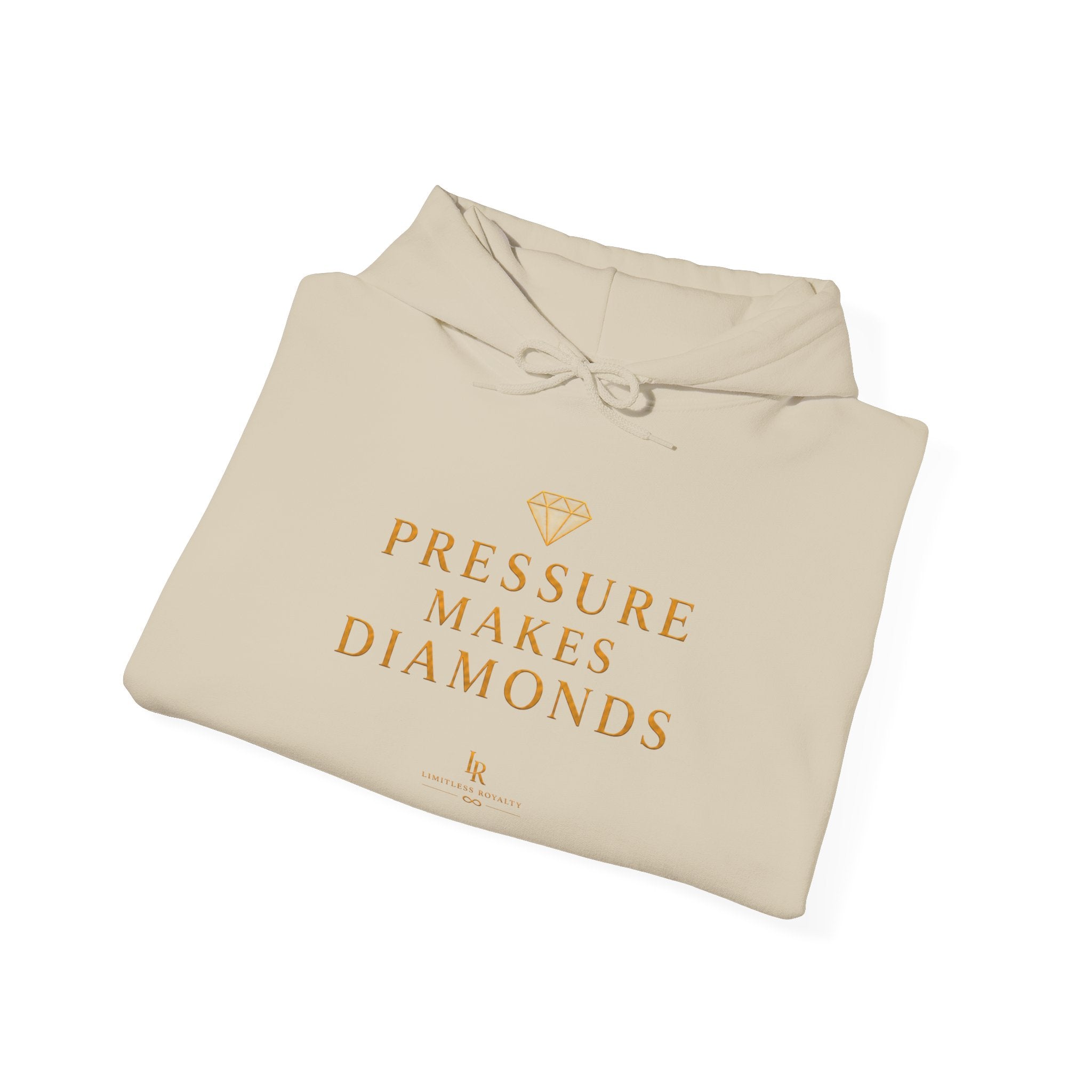 Hoodie — "Pressure Makes Diamonds" Inspirational Graphic Hooded Sweatshirt