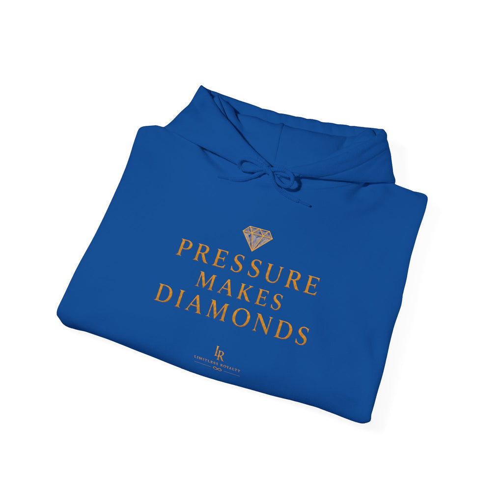 Hoodie — "Pressure Makes Diamonds" Inspirational Graphic Hooded Sweatshirt
