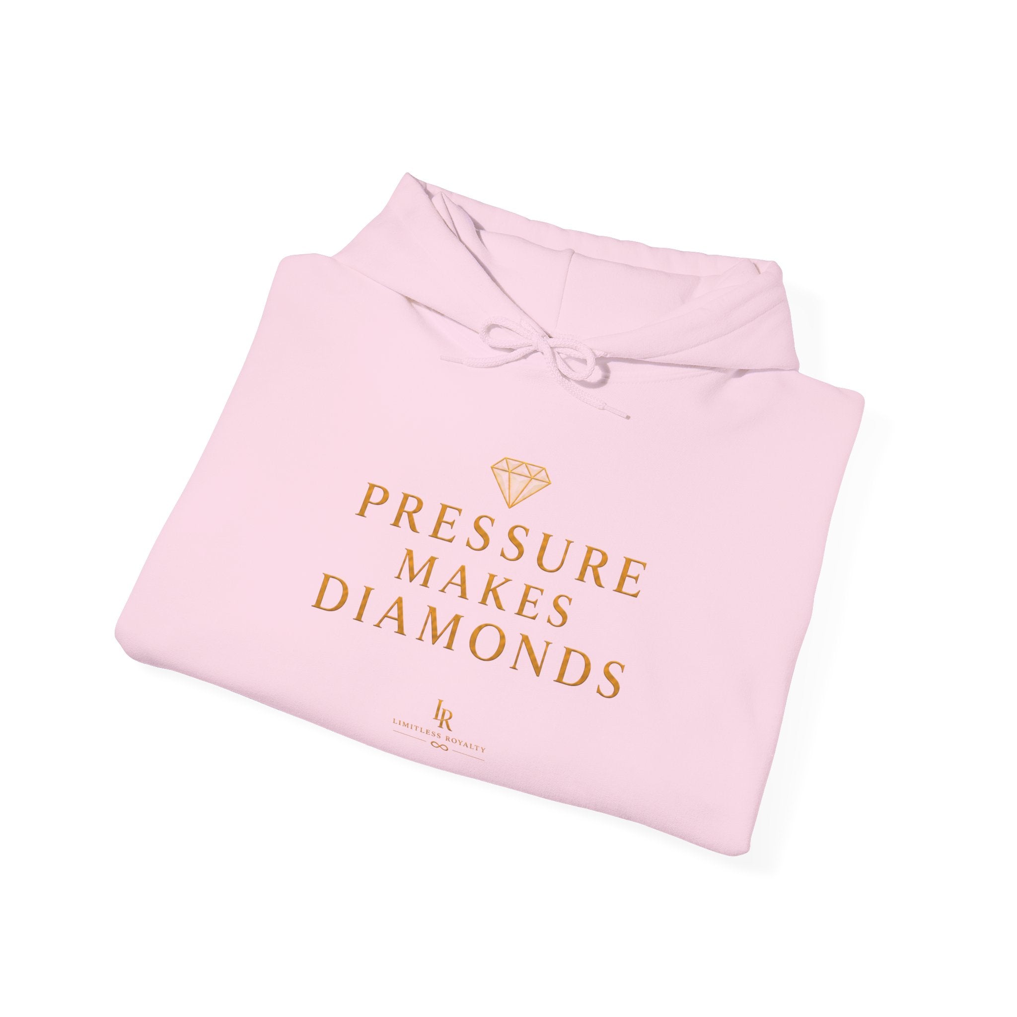 Hoodie — "Pressure Makes Diamonds" Inspirational Graphic Hooded Sweatshirt