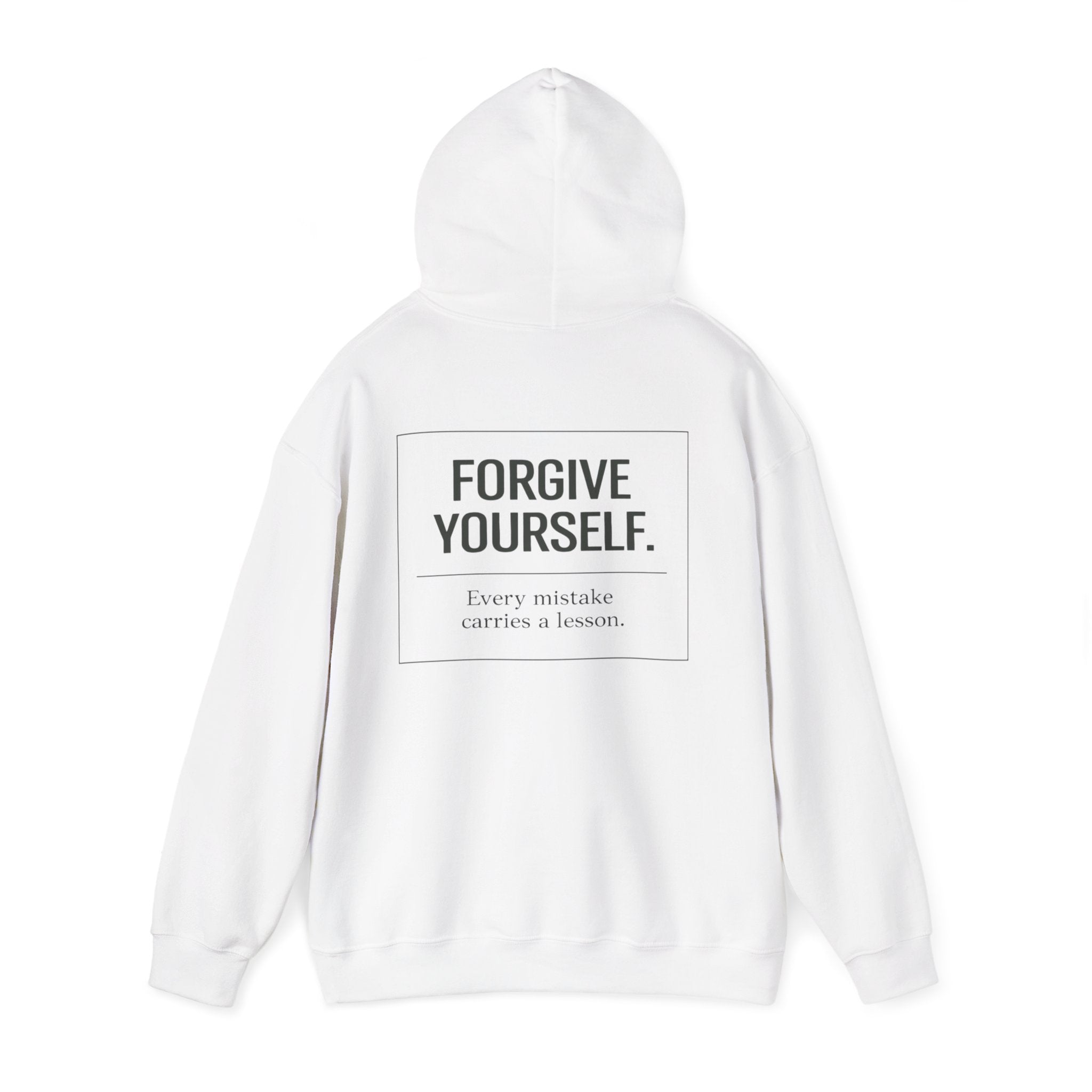 Forgive Yourself Hoodie — Minimal Mental Health Motivational Sweatshirt