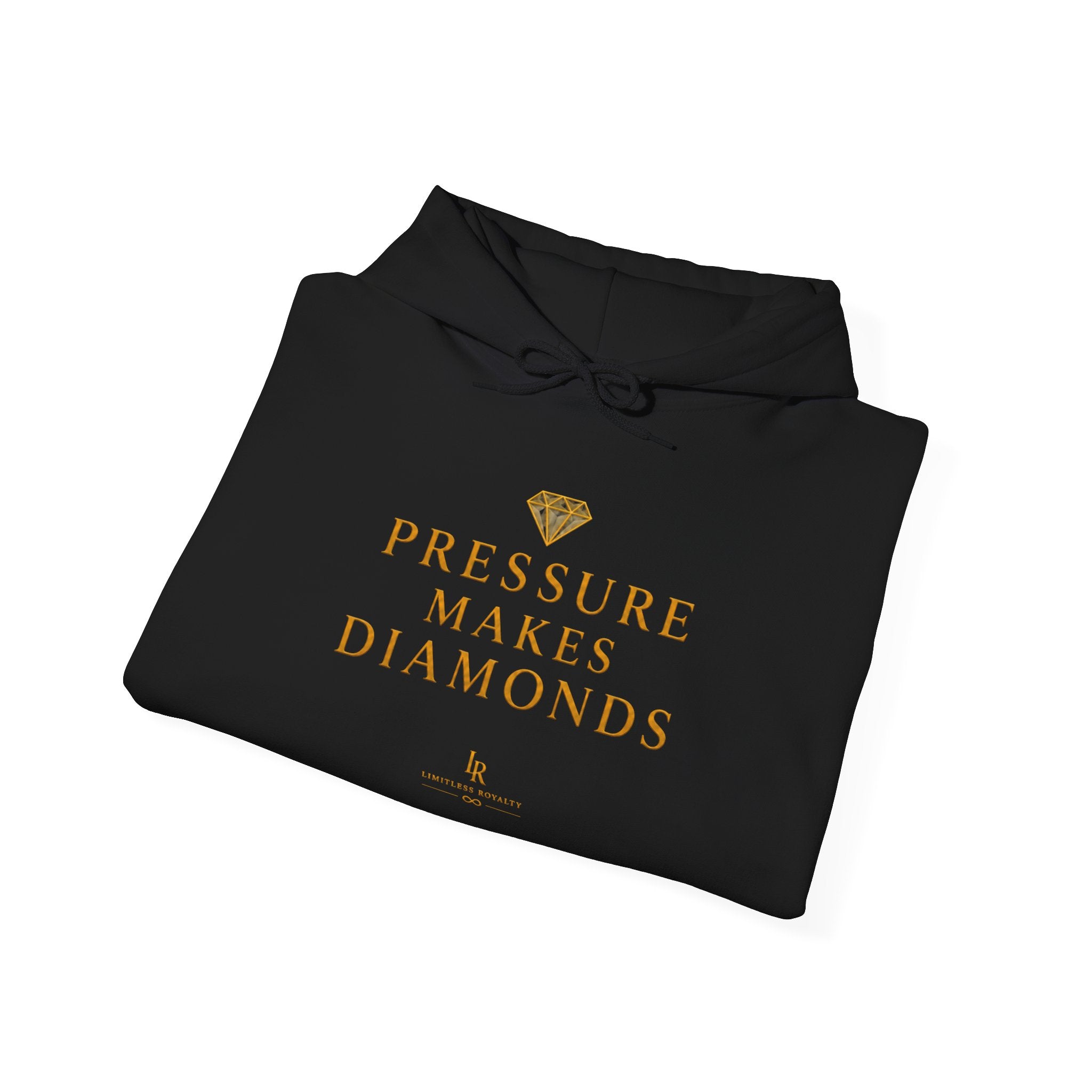 Hoodie — "Pressure Makes Diamonds" Inspirational Graphic Hooded Sweatshirt