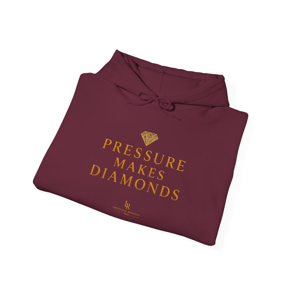 Hoodie — "Pressure Makes Diamonds" Inspirational Graphic Hooded Sweatshirt
