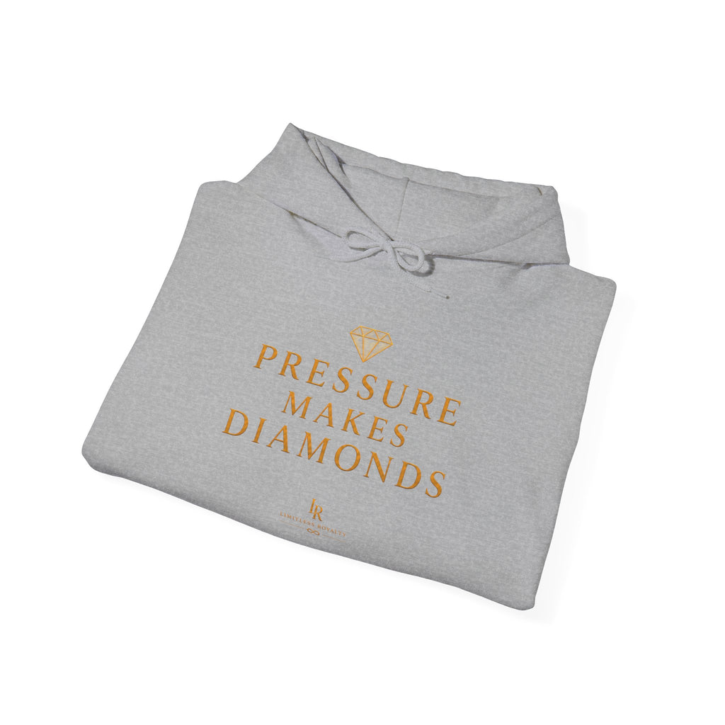 Hoodie — "Pressure Makes Diamonds" Inspirational Graphic Hooded Sweatshirt