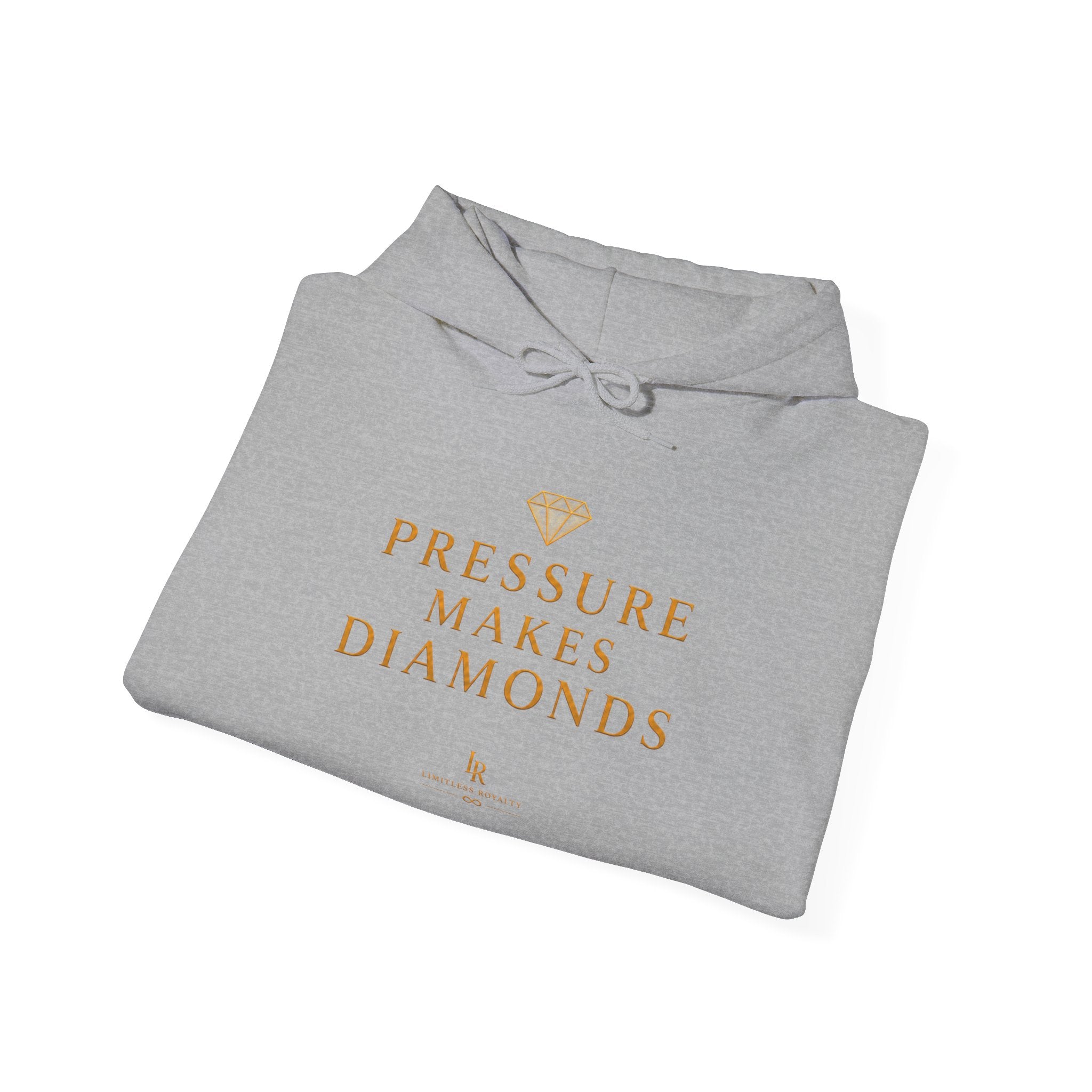 Hoodie — "Pressure Makes Diamonds" Inspirational Graphic Hooded Sweatshirt