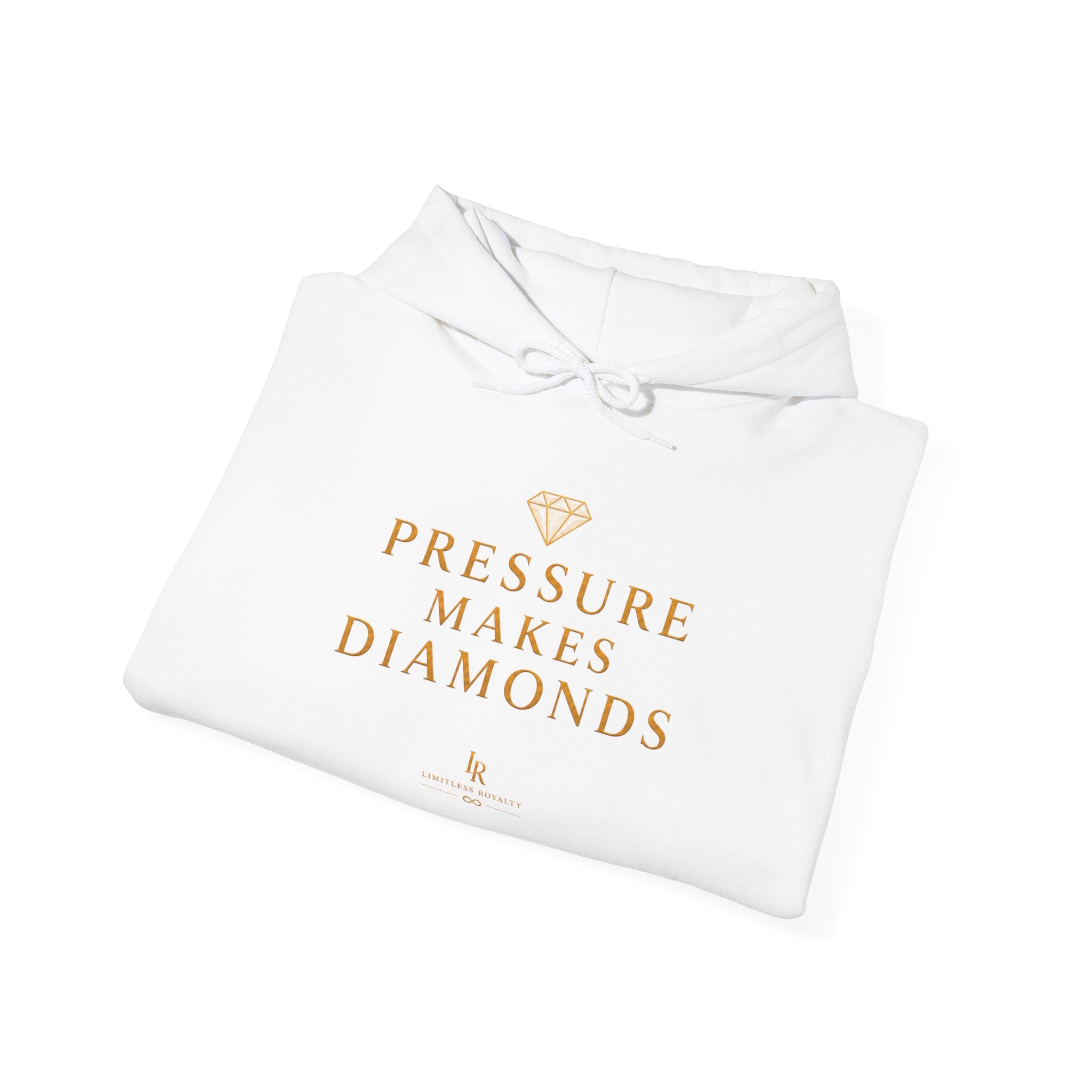 Hoodie — "Pressure Makes Diamonds" Inspirational Graphic Hooded Sweatshirt