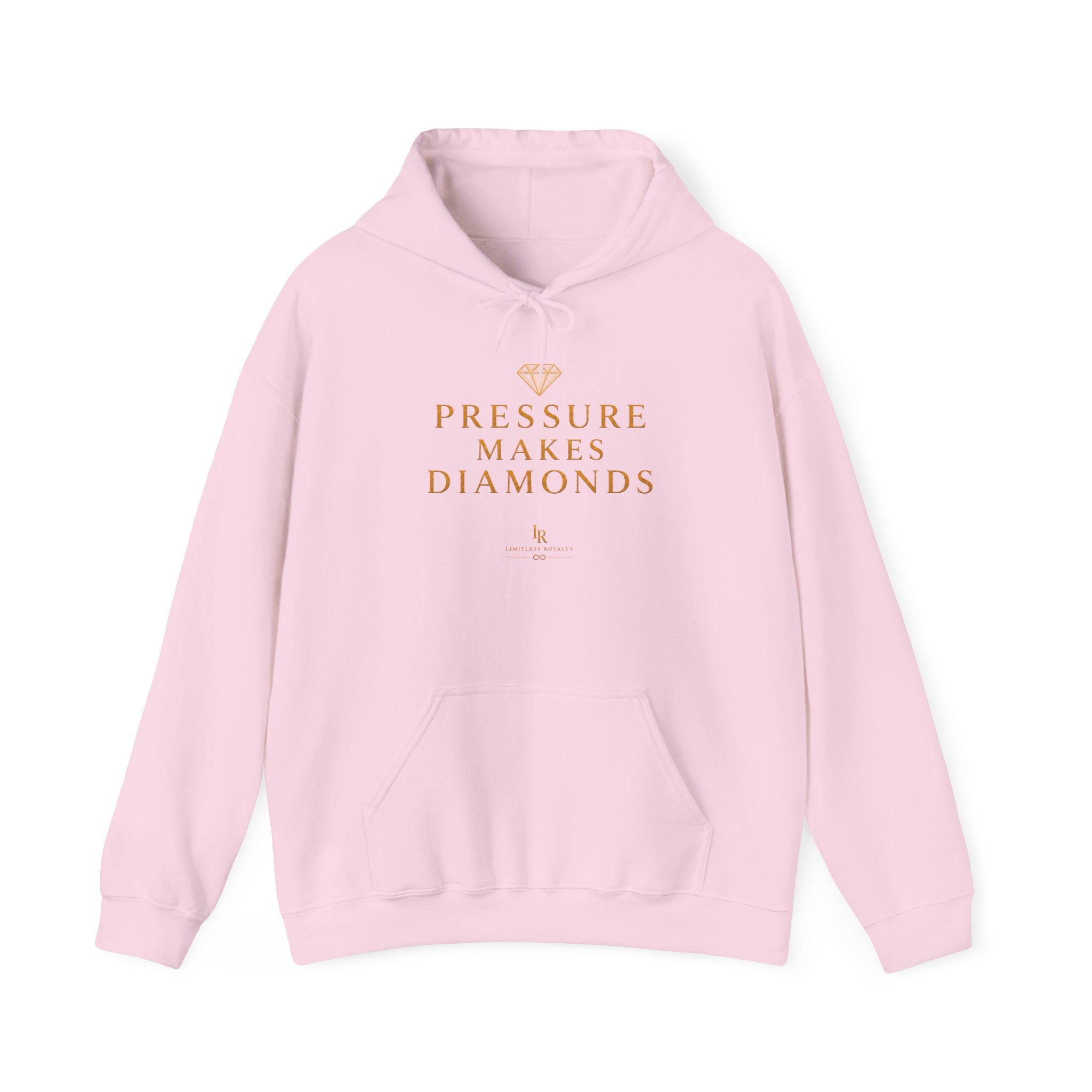 Hoodie — "Pressure Makes Diamonds" Inspirational Graphic Hooded Sweatshirt