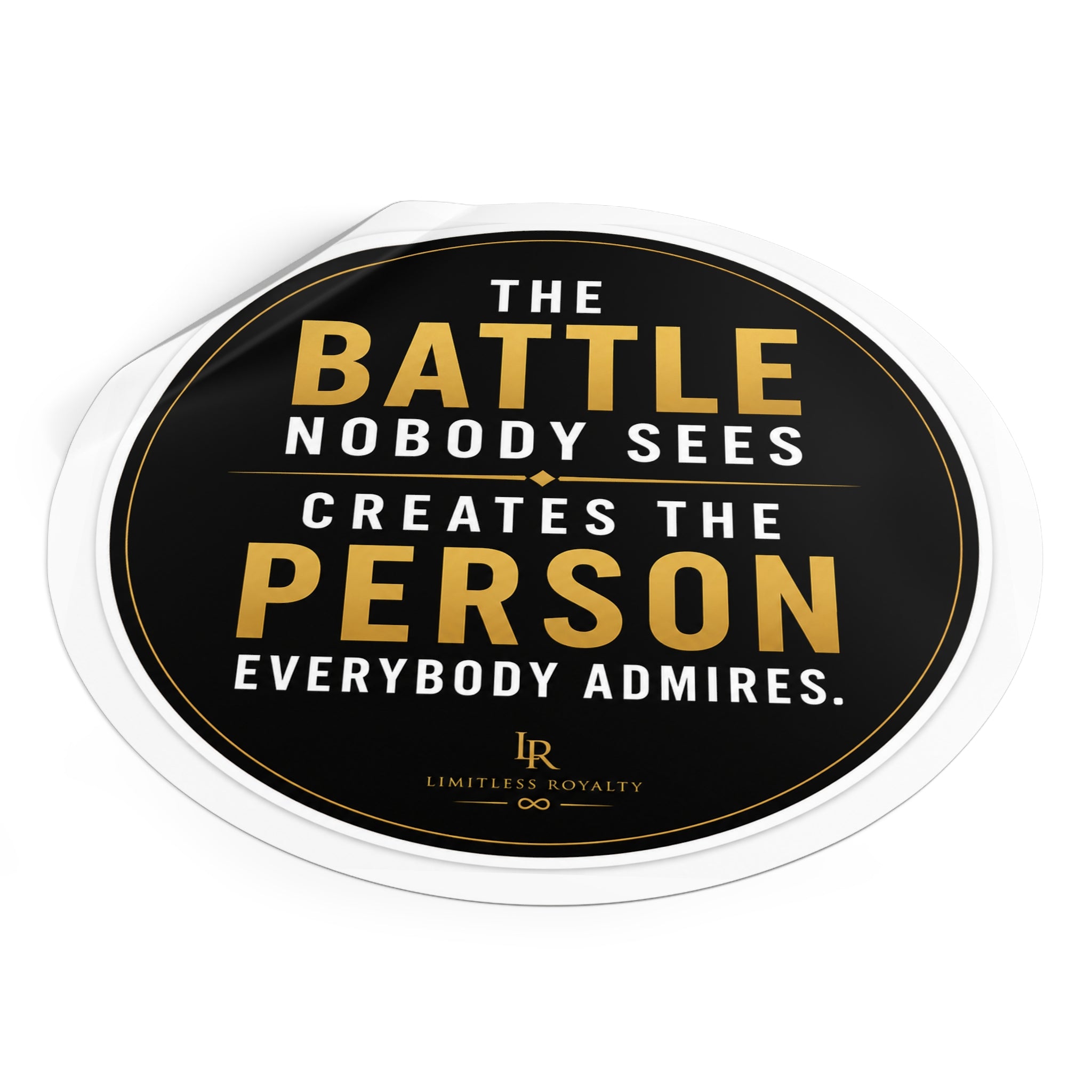 Inspirational Quote Round Sticker