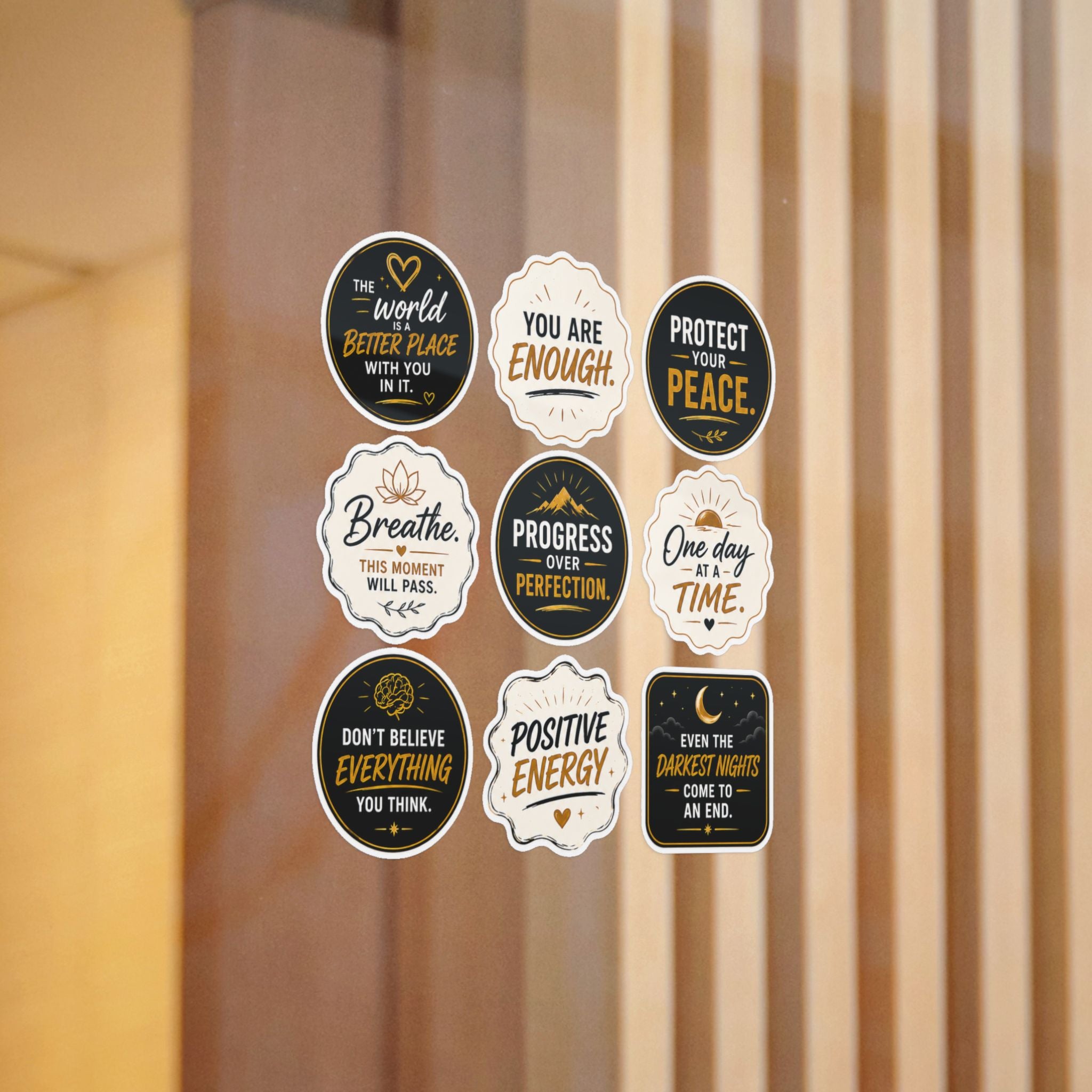 9-Piece Motivational Sticker Pack | Inspirational Waterproof Vinyl Stickers